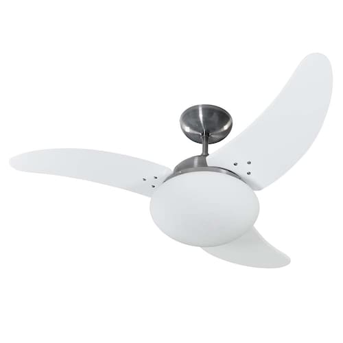 imagem-Ventilador de Teto Tron Solano com 3 Velocidades, Lustre e Função Exaustão – Aço Escovado - 110v