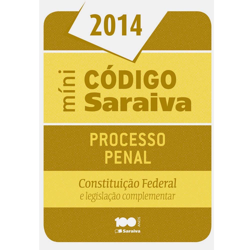 Livro - Mini Código Processo Penal - 20ª Edição - 2014 - Saraiva