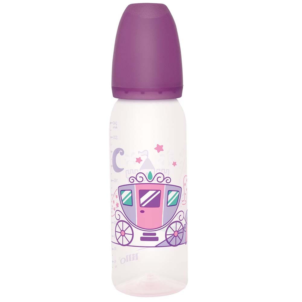 Mamadeira Lillo Magia Lilás 625031 com Bico de Silicone Ortodôntico e Tampa Protetora Tam. 2 - 240 ml