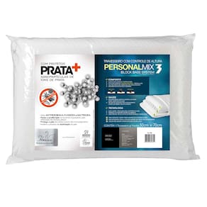 Travesseiro Fibrasca Personal Mix 3 com Controle de Altura  68x48 cm - Bege