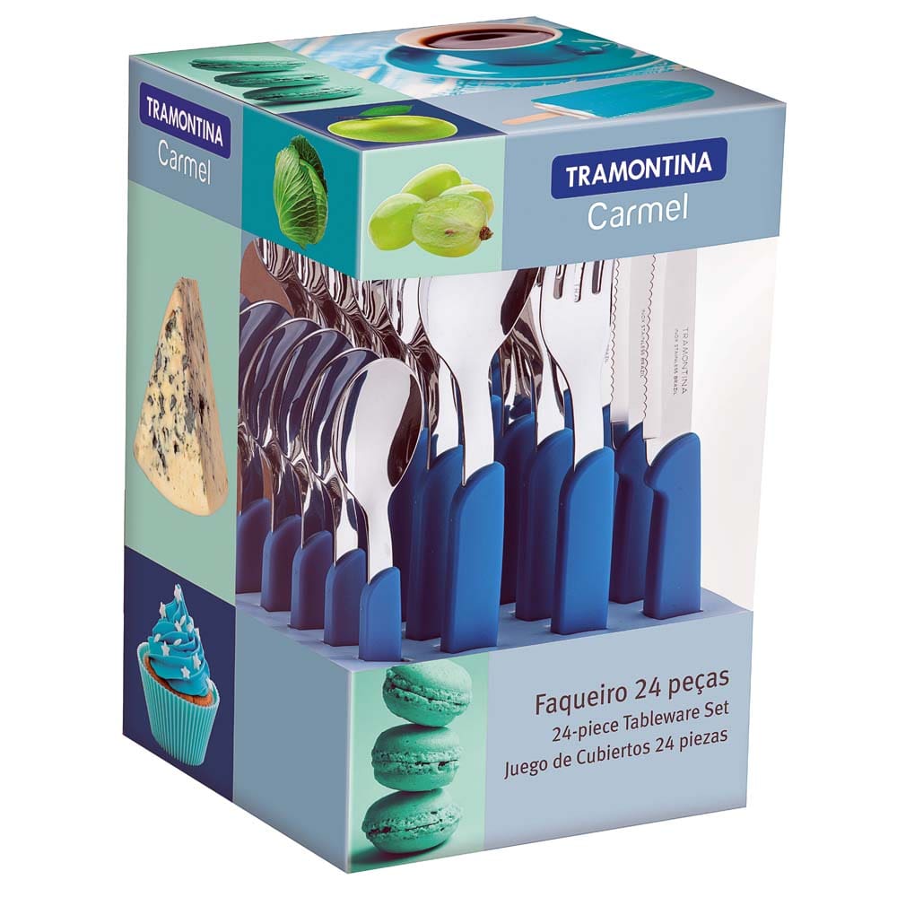 Faqueiro Tramontina Carmel Turquesa 23499024 - 24 peças