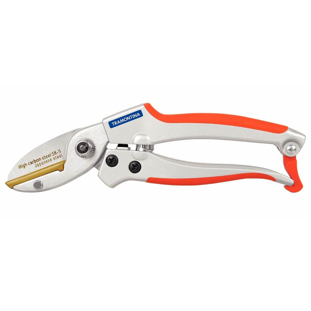 Tesoura de Poda Tramontina Profissional com Ponta Reta e Cabo Ergonômico - Laranja