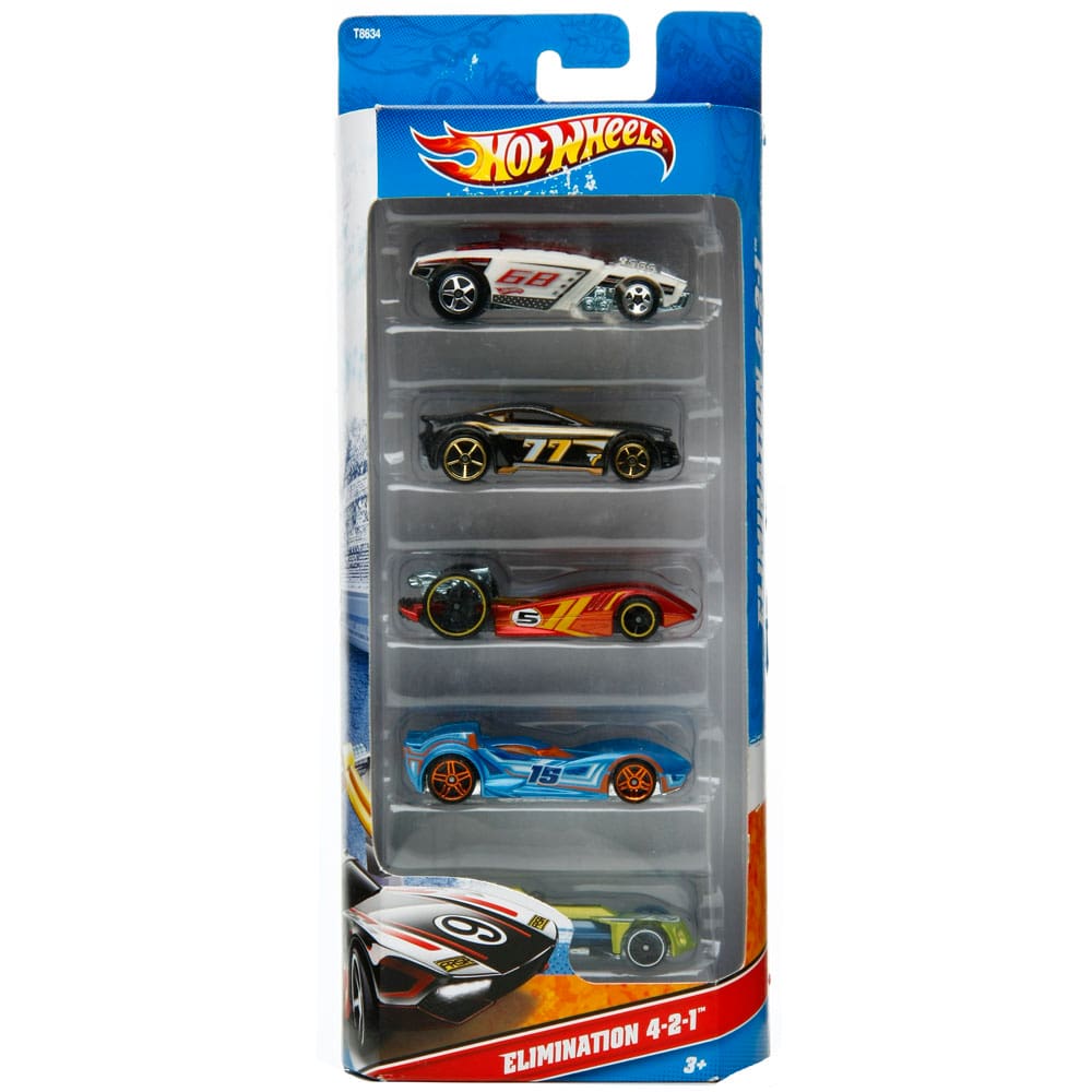 Carrinhos Mattel Hot Wheels Elimination 4-2-1 1806/T8634 - 5 Veículos