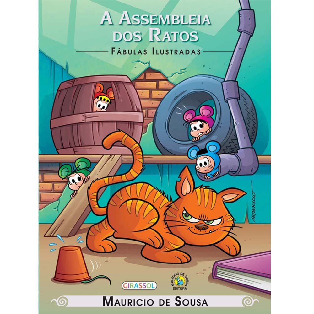 Livro - Fábulas Ilustradas - A Assembleia dos Ratos - Mauricio de Sousa