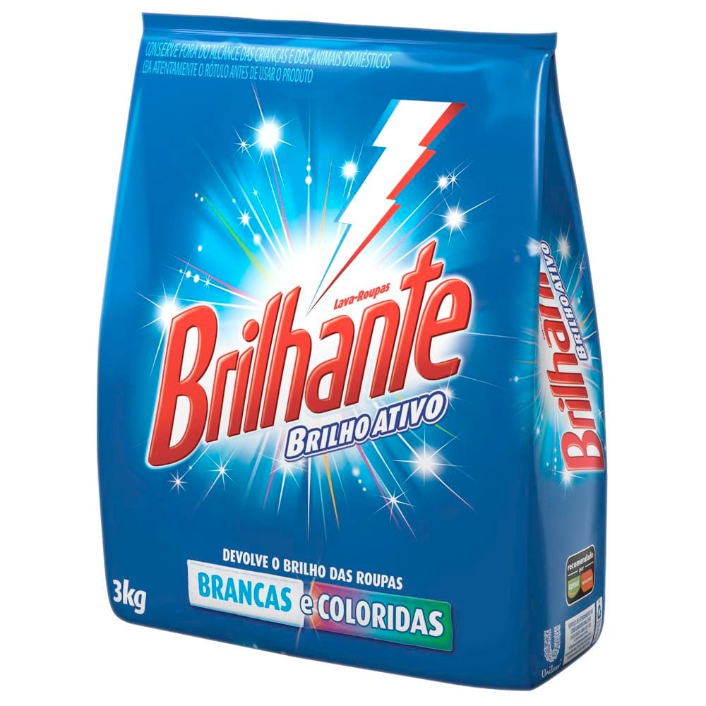 Sabão em Pó Brilhante Multi Tecidos - 3 Kg