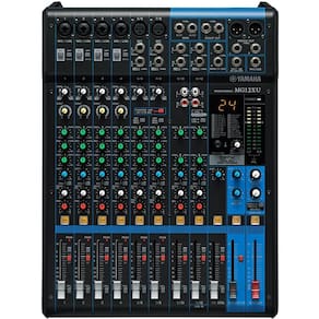 Mesa de Som 12 Canais (6 XLR Balanceadas + 6 P10 Desbalanceadas) com Efeito / Phantom / 2 Auxiliares - MG 12 X U Yamaha