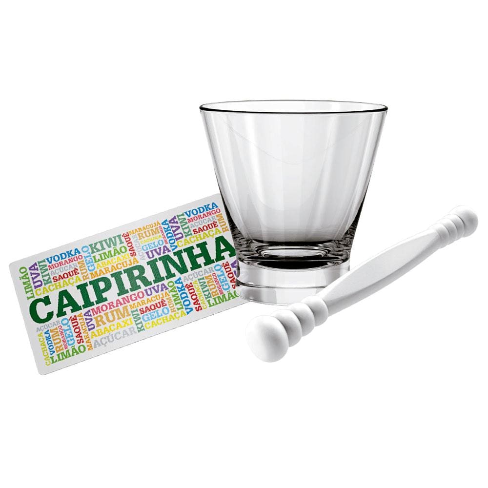 Kit Caipirinha Euro Sabores VDR0632SB em Vidro – 3 Peças