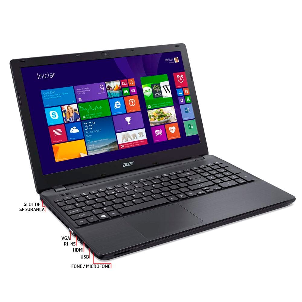 Notebook Acer Quad Core 4GB 500GB | Ponto