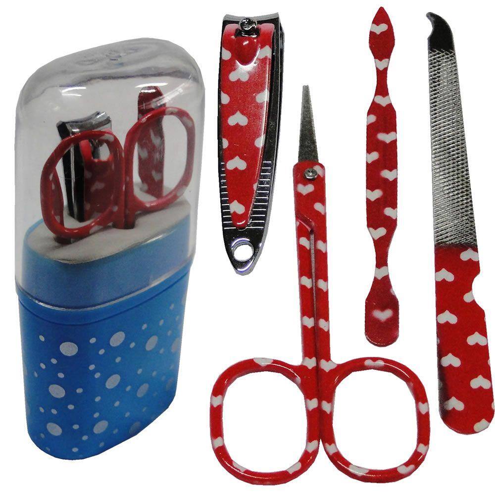 Kit para Manicure e Pedicure 5 Peças Decorado CBR1009