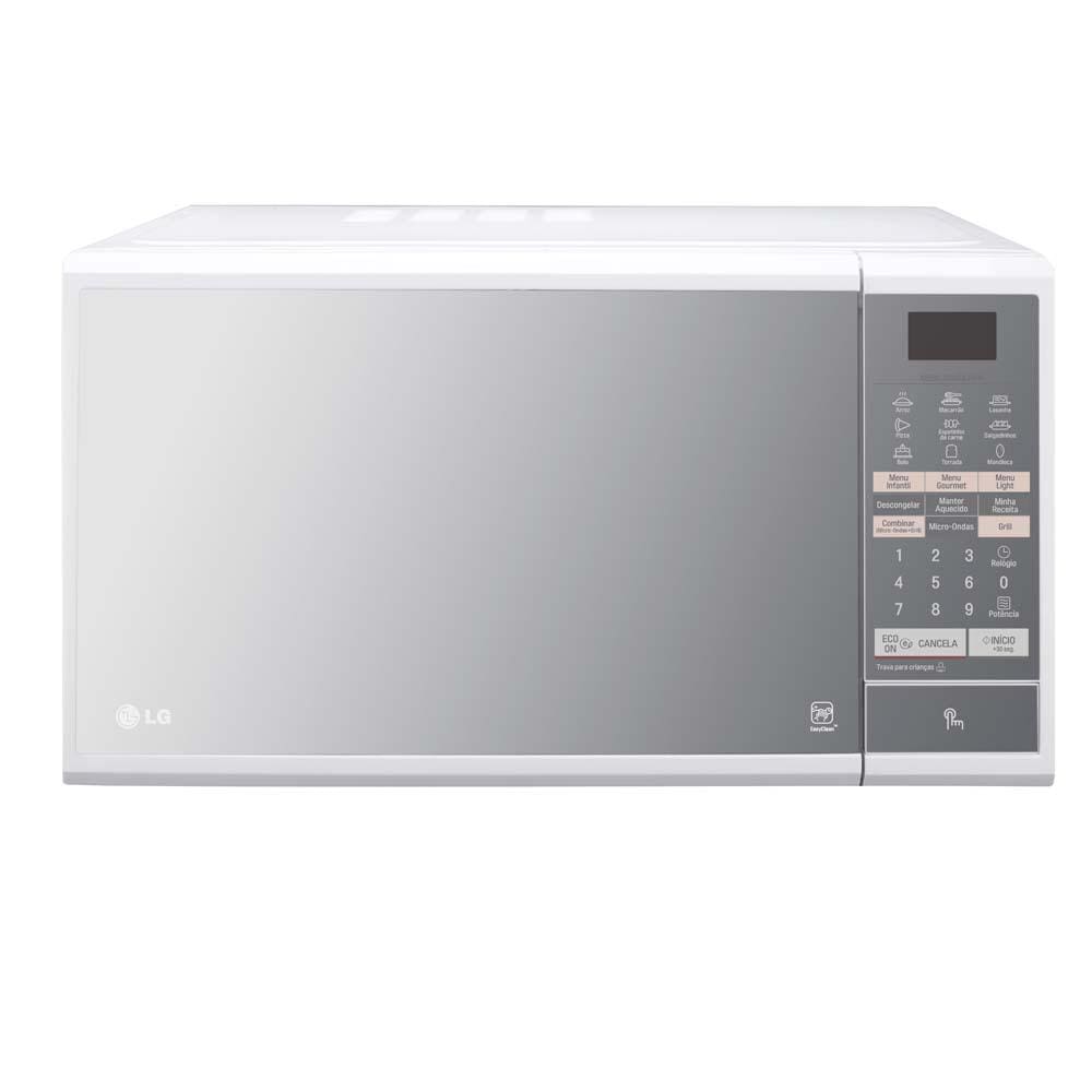 Forno de Micro-ondas LG Easy Clean MH7044L com Grill e 20 Receitas Pré-programadas - 30 L - 220v