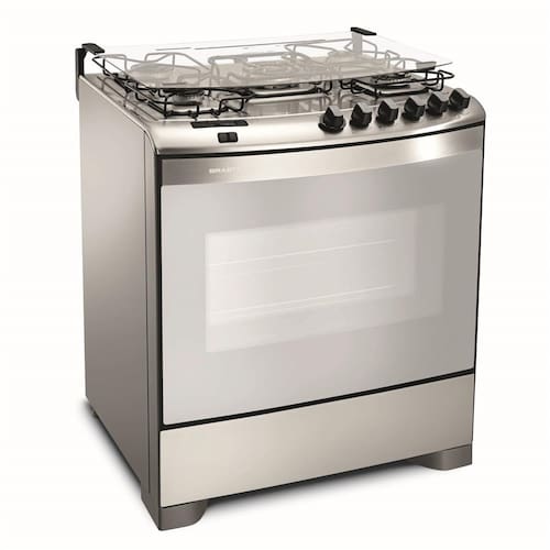 imagem-Fogão Brastemp 5 Bocas BFS5QAR com Timer - Inox