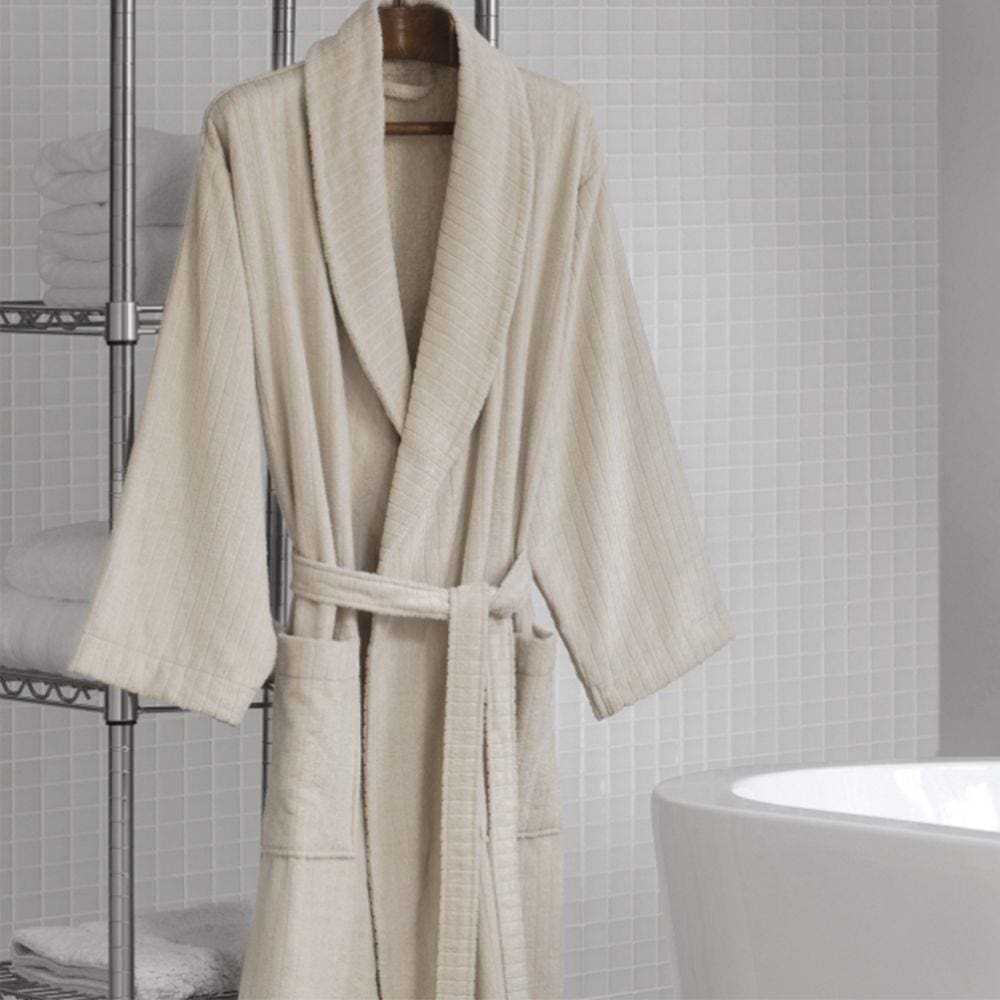 Roupão Buddemeyer Stripes 100% Algodão - Bege