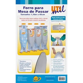Forro para Mesa de Passar Utimil TM001 em Tecido Metalizado/Térmico