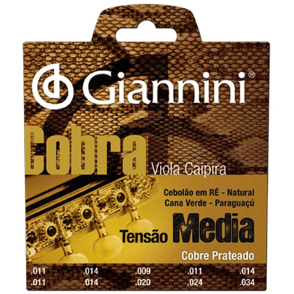 Encordoamento Para Viola Série Cobra Aço Média - GIANNINI GESVM