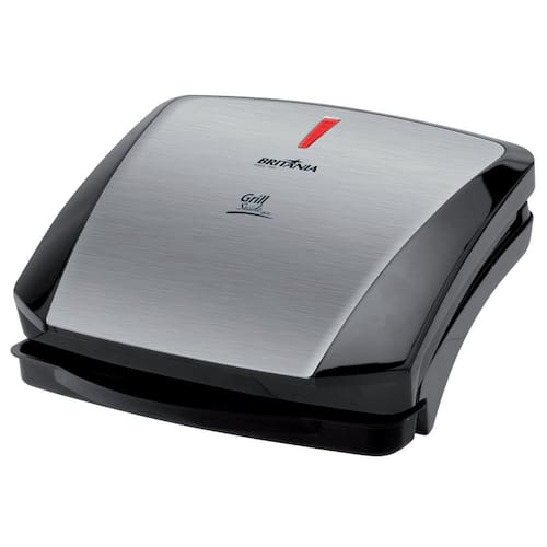 imagem-Grill Britânia Saúde Inox c/ Luz Sinalizadora - Preto/Cinza - 110v 