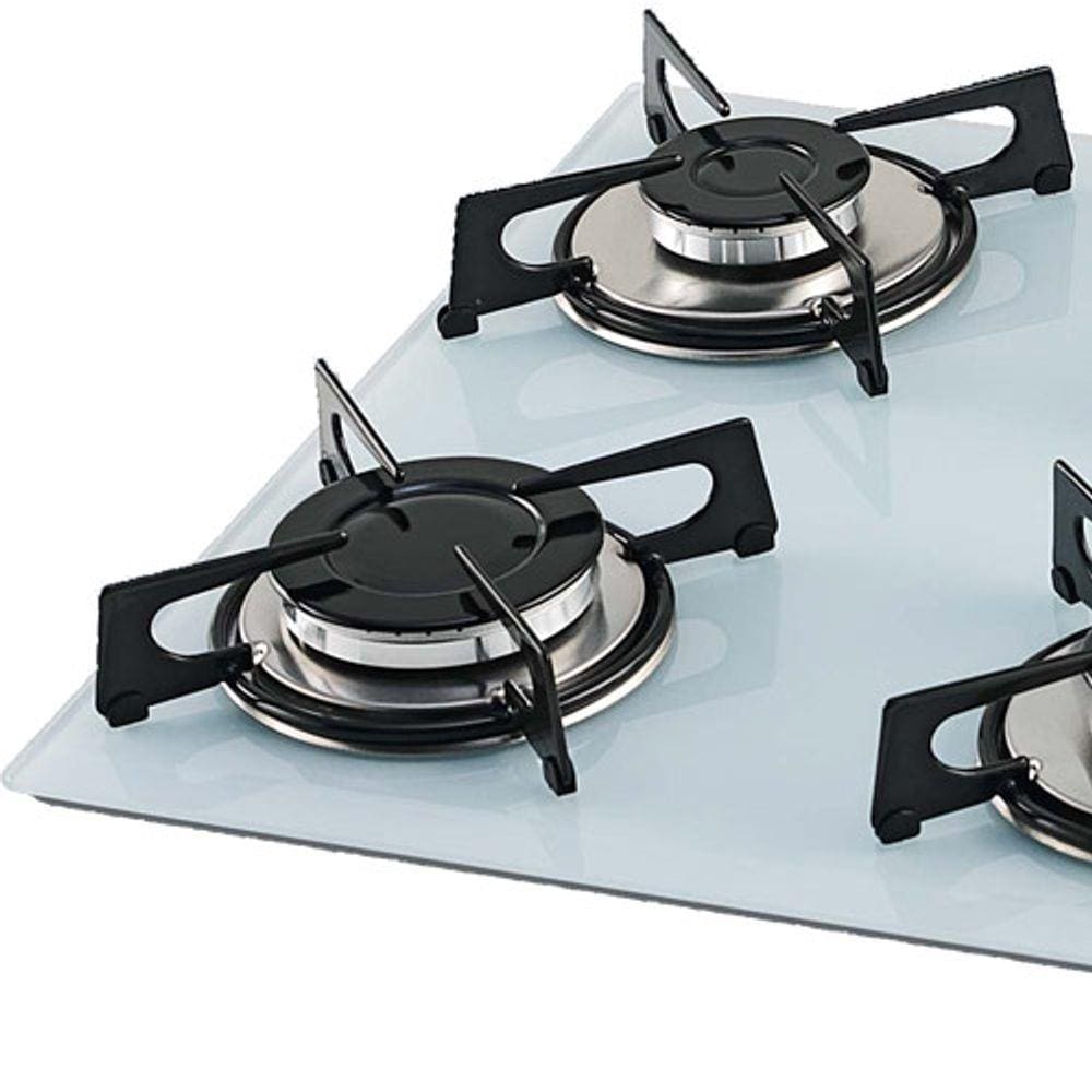 Fogão Cooktop Fischer 4Q Gás Mesa Vidro Branco 1519-5902