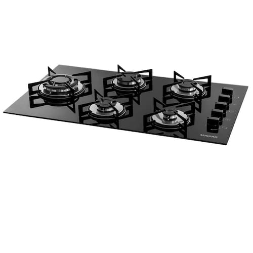 imagem-Cooktop a Gás 5 Bocas Suggar FG5535VP com Queimador Tripla Chama Lateral Preto - Bivolt 