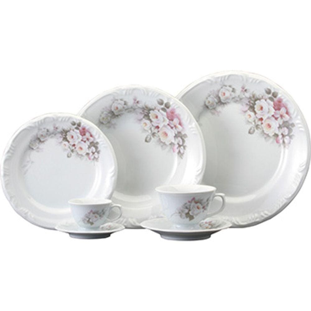 Aparelho de Jantar/Chá/Café Porcelana 42 Peças Eterna - Schmidt