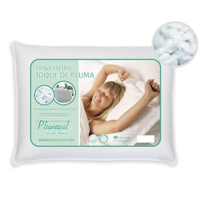 Travesseiro Plumasul Fibras Siliconizadas Percal 233 Fios 50 x 70 cm - Branco