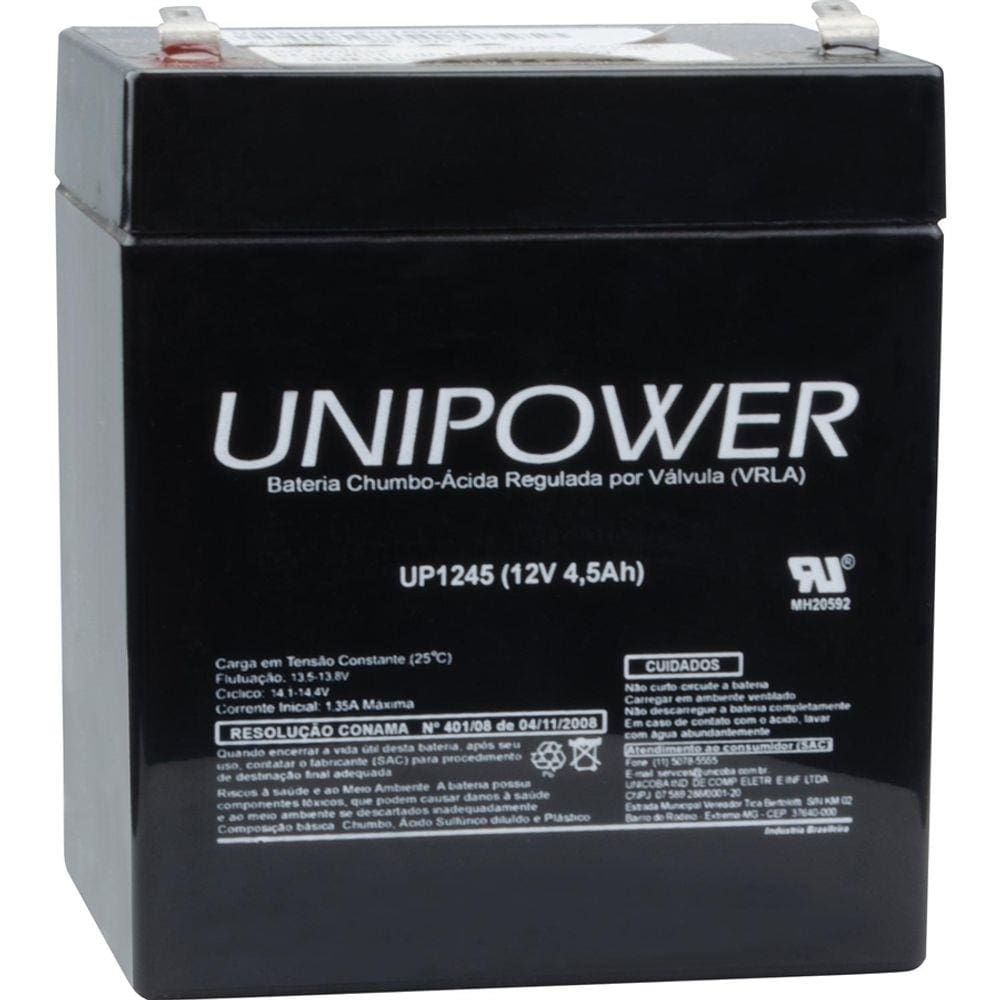 Bateria Chumbo-Ácida Selada 12v/4,5a UP1245 Unipower