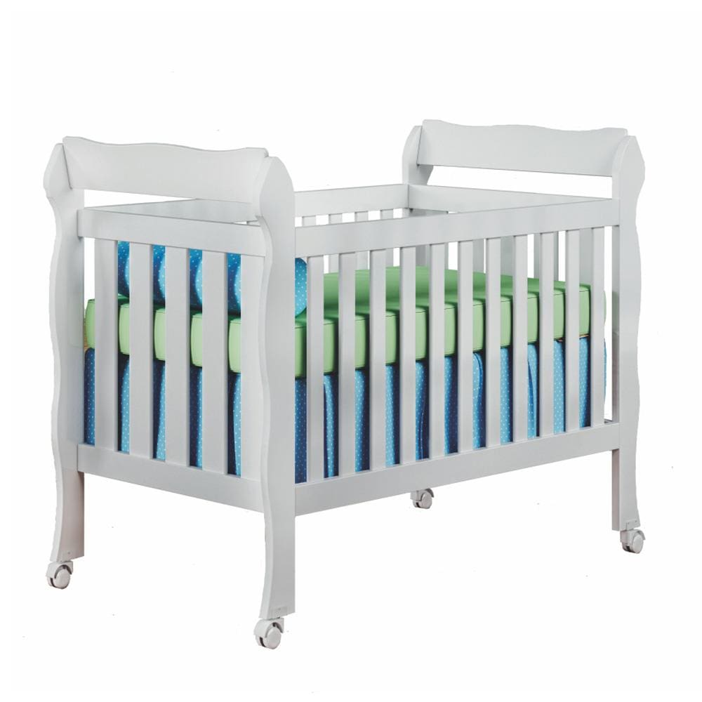 Berço Mini Cama 3 em 1 Carolina Móveis Lila – Branco