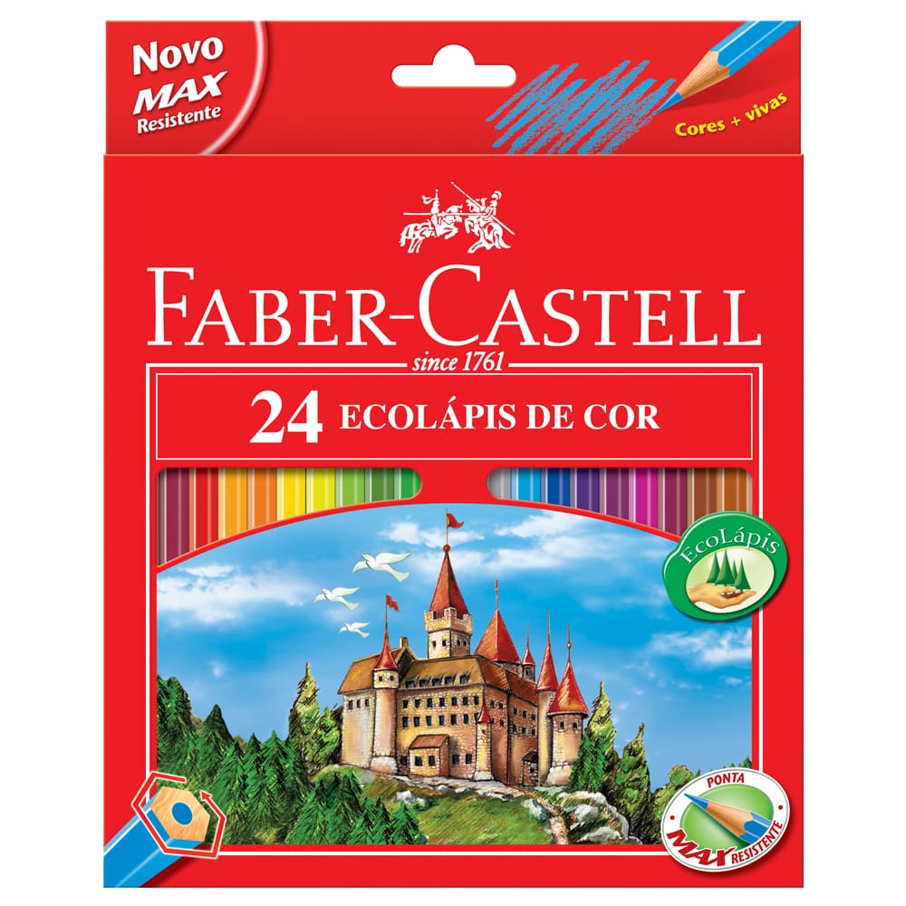 Ecolápis de Cor Sextavado 120124G - 24 Cores