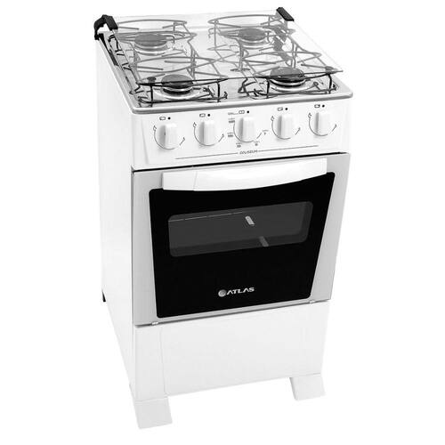 imagem-Fogão de Piso Atlas 4 Bocas, Forno Autolimpante- Coliseum Glass 