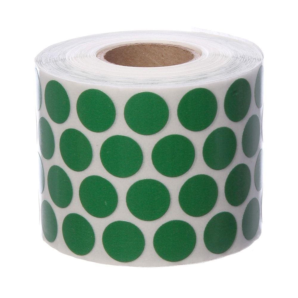 Etiqueta Adesiva Bolinha para Identificação Verde de Ø12mm com 5000 Unidades Coringa