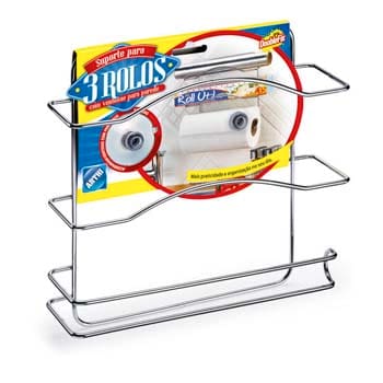 Suporte para Cozinha Arthi para 3 Rolos 1150 - Cromado