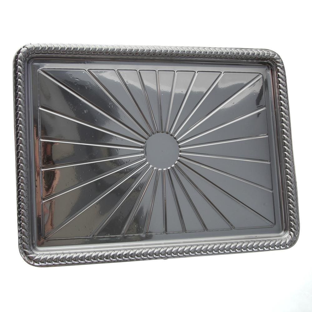 Bandeja Retangular Metalizada Prata B70 280 x 380 x 26mm Neoform