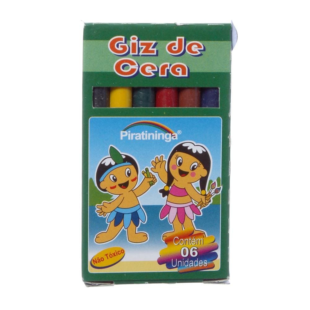 Giz de Cera Sortido com 6 Unidades