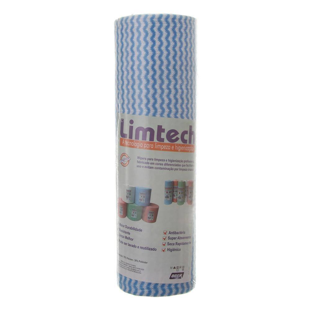 Pano Multiuso Azul Rolo com 30cm x 30m Limtech/Ober