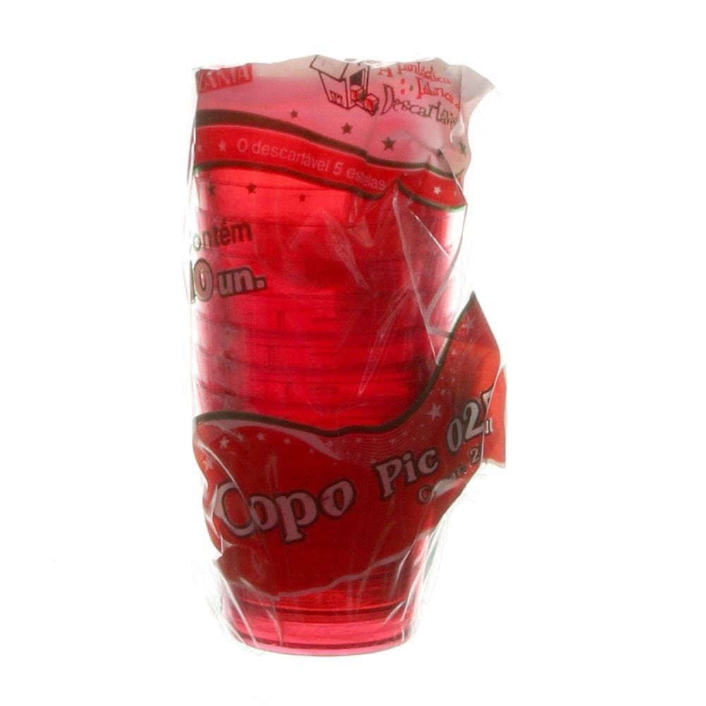 Copo de Acrílico Pic 25ml com 10 Unidades Plastilânia