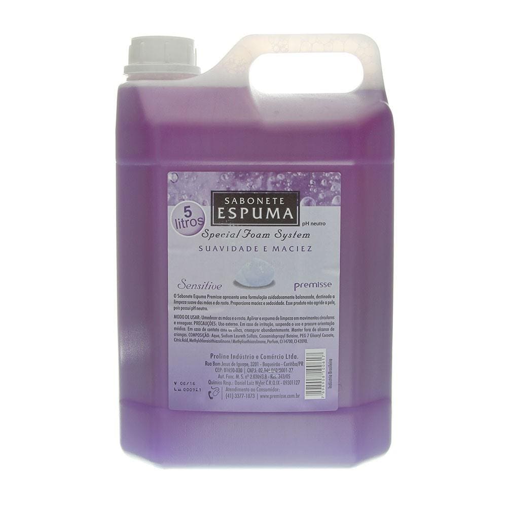 Sabonete Espuma Sensitive 5 Litros Premisse