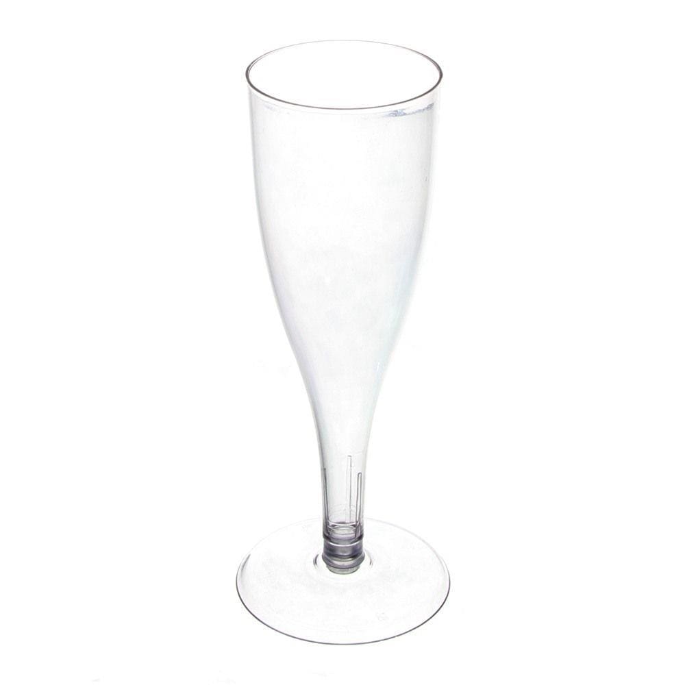 Taça de Acrílico para Champanhe Cristal de 140 ml com 5 Unidades