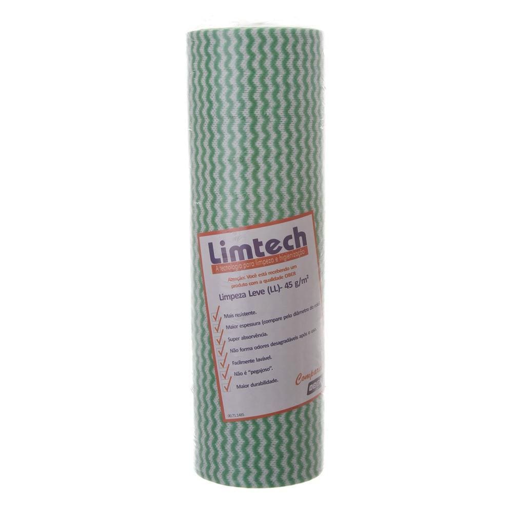 Pano Multiuso Verde Rolo com 30cm x 30m Limtech/Ober
