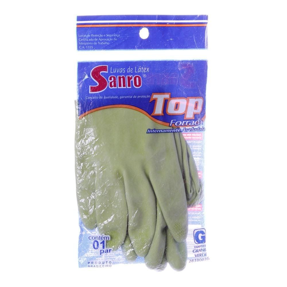 Luva de Látex Emborrachada Sanro