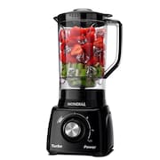 Liquidificador Mondial Turbo Power L-99 FB Copo San Cristal 3 Velocidades 550W Preto