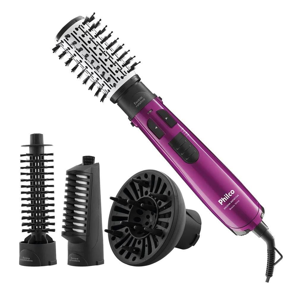 Escova Rotativa Philco Beauty Shine PEC07R - Roxo