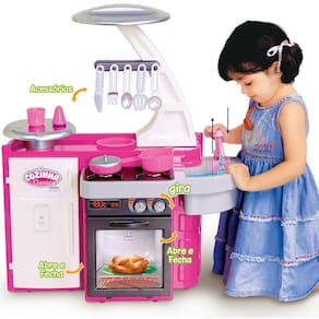 Cozinha Infantil Classic com Fogão Pia Armário 1601 - Cotiplás