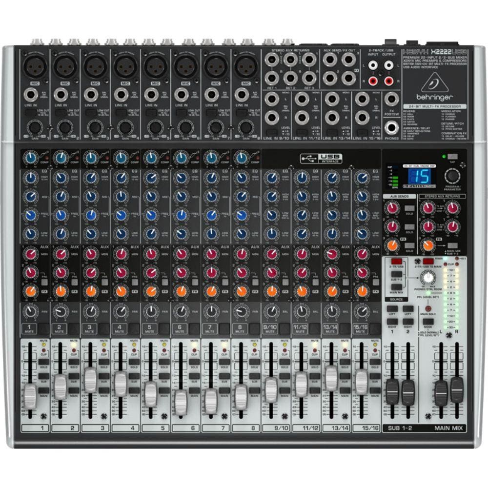 Mesa De Som Com 22 Entradas Xenyx X2222Usb - Behringer