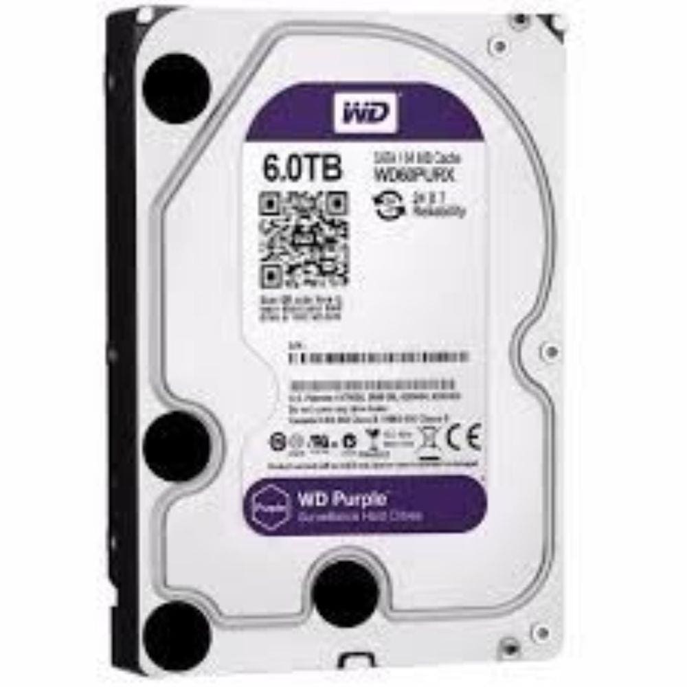 Hd Interno Wd Purple Sata 7200rpm 64mb 6 Tera Intelbras
