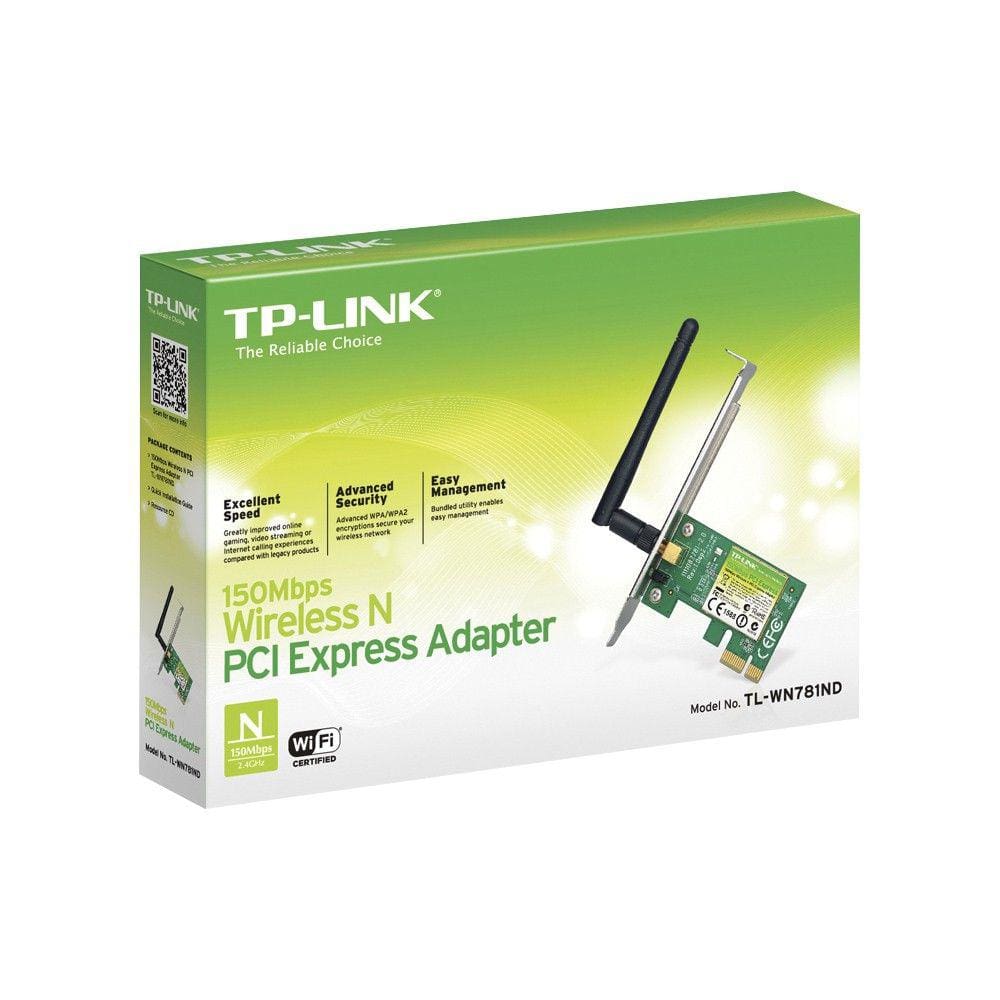 Placa de Rede TP-Link Wireless Pci-Express N 150m Tl-Wn781nd