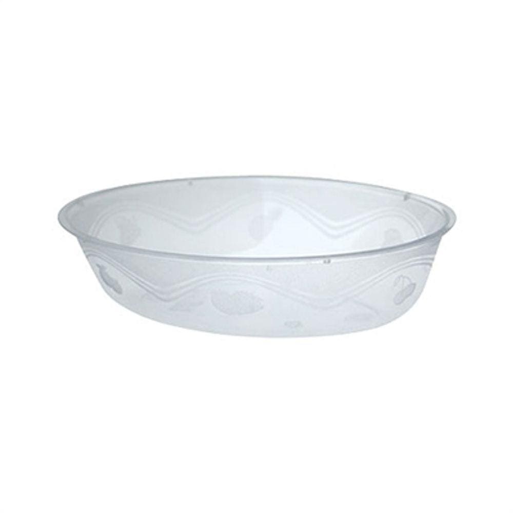 Pote Acrílico Oval Transparente 10 unidades Plastilânia