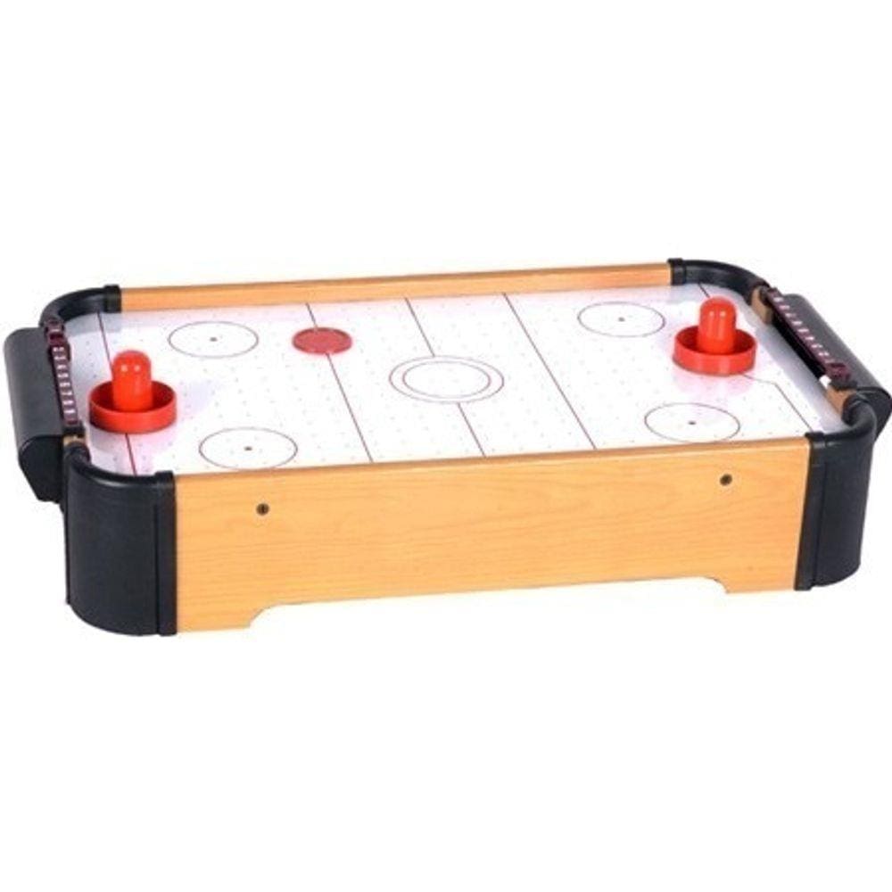 Mini Mesa Jogo de AIR HOCKEY à Pilhas Portátil com Marcador Discos