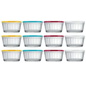 Conjunto de Tigelas Copo Americano em Vidro e Plástico 600 ml – 12 Peças