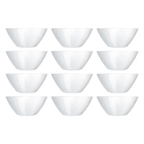 Conjunto de Saladeiras Duralex Opaline Blanc em Vidro 840 ml – 12 Peças