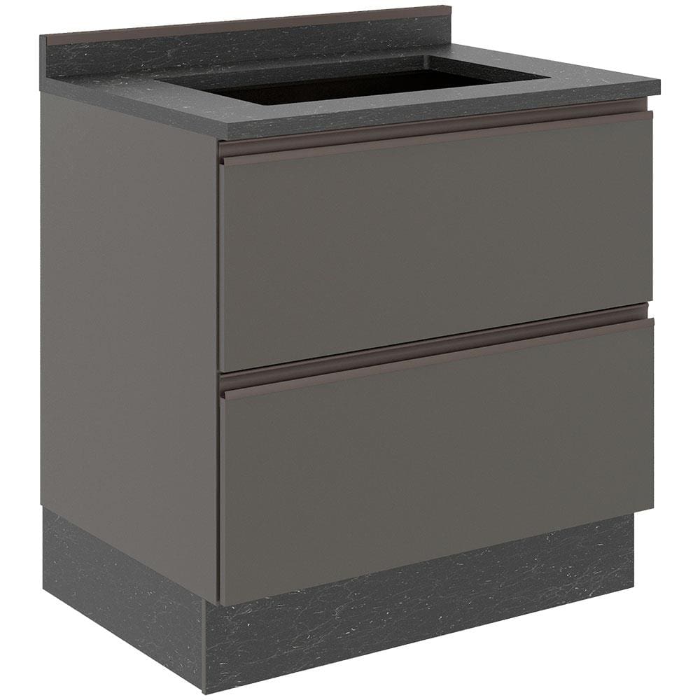 Balcão Cooktop Bartira Linea 4 Bocas 1 Gaveta com Porta Basculante