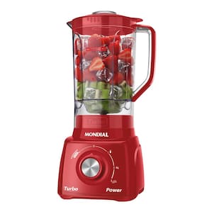 Liquidificador Mondial L99-FR Turbo Power Vermelho com 3 Velocidades - 500W