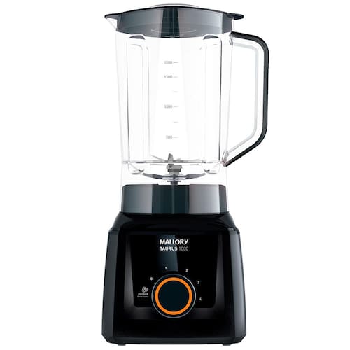 imagem-Liquidificador Mallory Taurus 1000 Preto 900W com 4 Velocidades - 110V